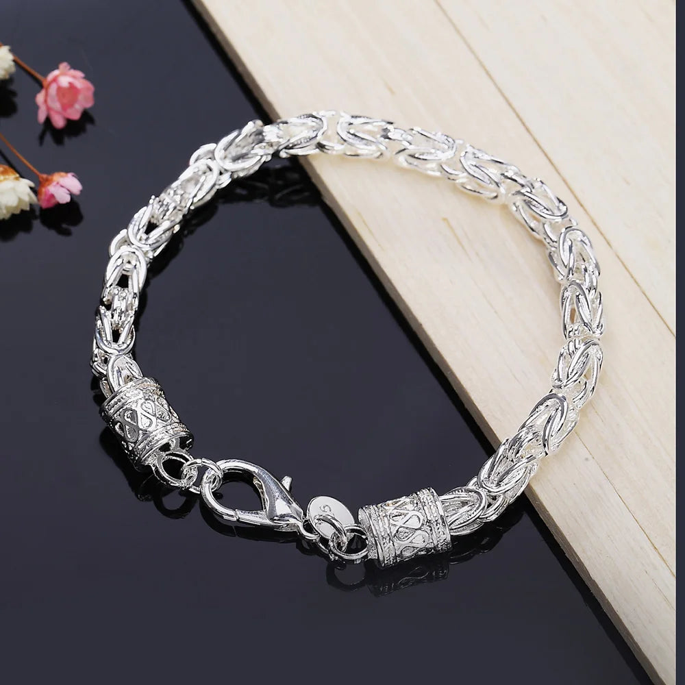 High quality 925 sterling silver Bracelet for woman man luxury Wedding party Christmas Gifts fashion fine Jewelry temperament