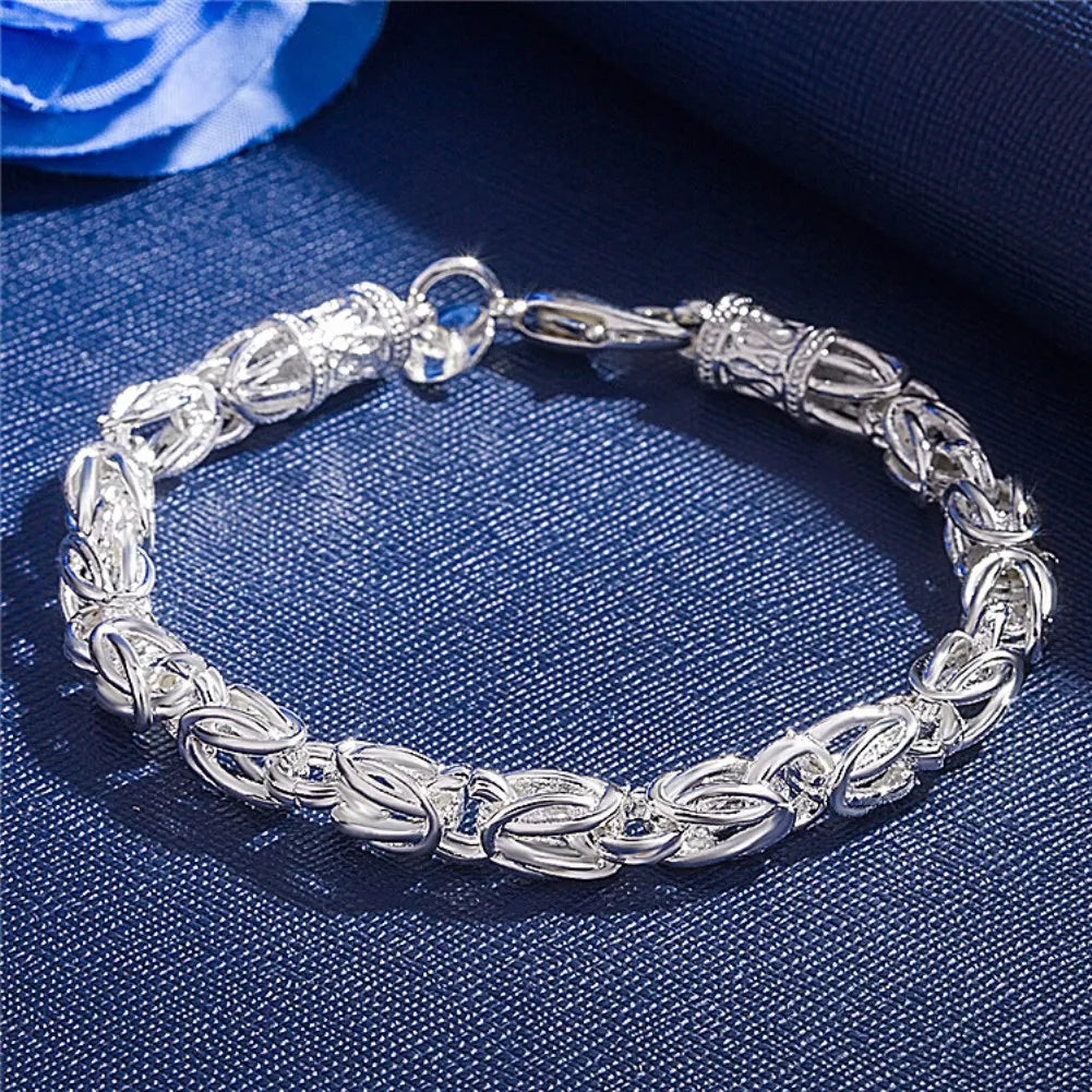 High quality 925 sterling silver Bracelet for woman man luxury Wedding party Christmas Gifts fashion fine Jewelry temperament