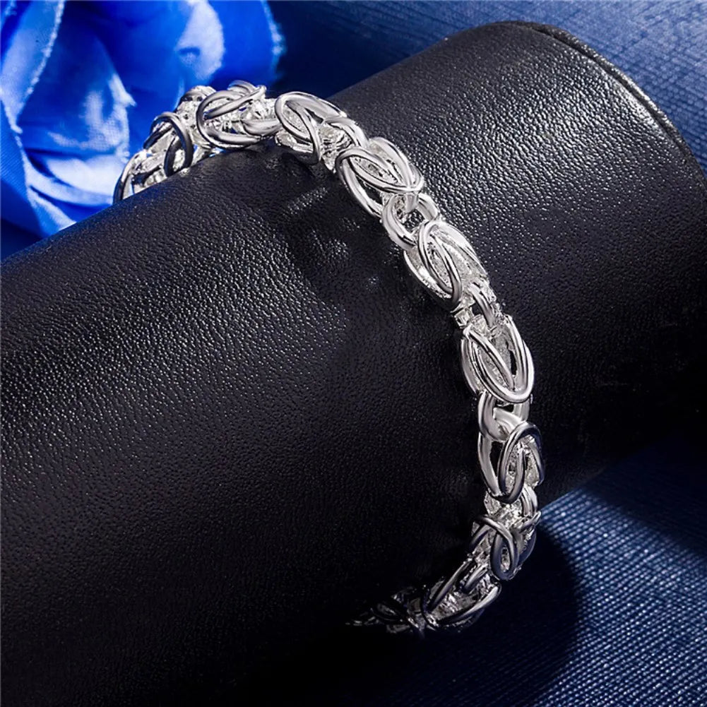 High quality 925 sterling silver Bracelet for woman man luxury Wedding party Christmas Gifts fashion fine Jewelry temperament